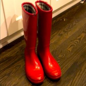 Red BR Lined wellies